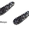 products 1 Star coarse grained Glitter Hair Clip Black imagelarge