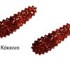 products 1 Star coarse grained Glitter Hair Clip Red imagelarge