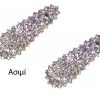 products 1 Star coarse grained Glitter Hair Clip Silver imagelarge