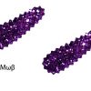products 1 Star coarse grained Glitter Hair Clip Violet imagelarge