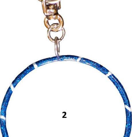 products Mini hoop key ring Blue imagelarge