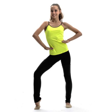 products FLUO YELLOW tank top with BLACK piping imagelarge